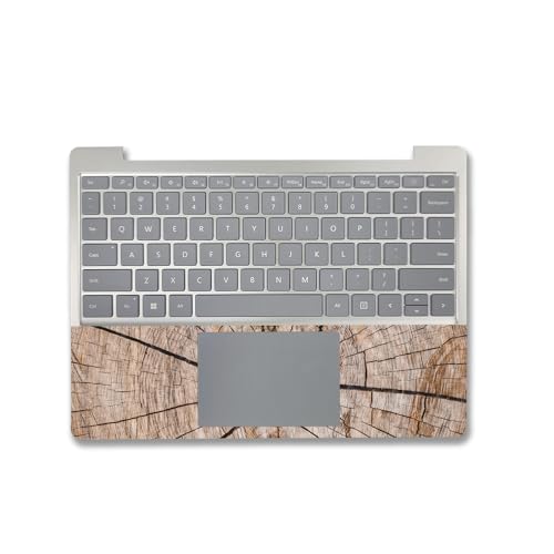 Image of MightySkins Carbon Fiber Skin Compatible with Microsoft Surface Laptop Go 3 (2023) Full Wrap Kit - Tree Rings | Protective, Durable Textured Carbon Fiber Finish | Made in The USA