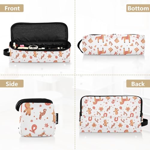 Bolsa organizadora resistente al calor para herramientas de cabello con diseño Marble Letter Snow. Medidas 37x10x10 cm. miniatura 5