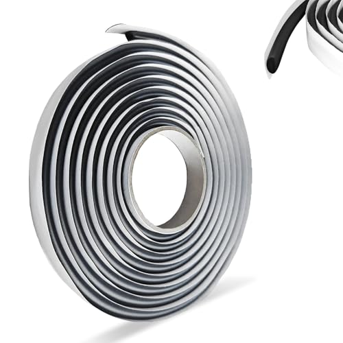Ruban Butyle Noir 8 mm x 4 m - Joint Étanche Rond pour Pare-brise, Porte, Fenêtre et Phare - Mastic d'Étanchéité en Caoutchouc pour Véhicules, Caravanes et Bâtiments - Haute Adhérence, Étanchéité Dura