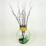 Weidenzweige und eingearbeitete Lichterkette mit 40 Lichtern inkl. Batteriefach überall, auch ohne Steckdose einsetzbar.