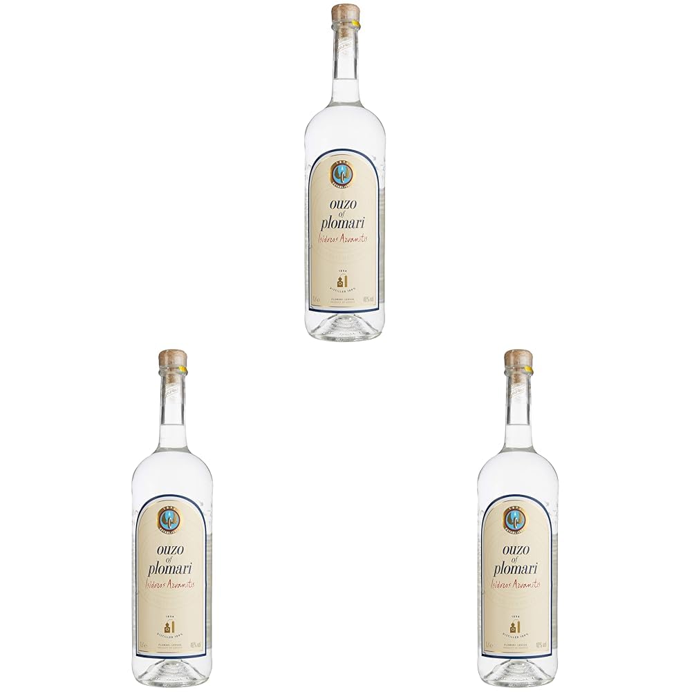 Ouzo of Plomari (1 x 1.0 l) (Packung mit 3)