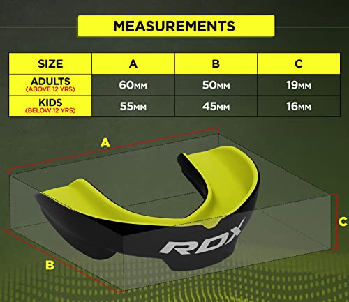 Image of RDX Mouth Guard for Boxing MMA Kickboxing Muay Thai Judo Karate - Adult Gum Shield Mouthpiece Jaw Protector with Storage Case, Martial Arts Football Lacrosse Hockey Contact Sports - Above 12 Years Age