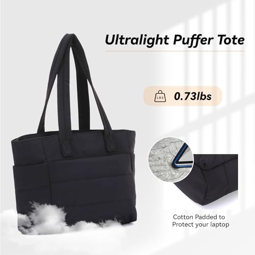 Bolso tote acolchado liviano para mujer miniatura 5