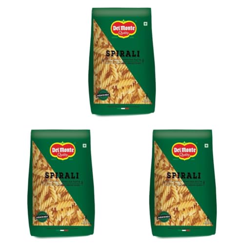 Image of Del Monte Spirali Pasta (Imported from Italy) | 100% Durum Wheat Semolina, 500g| No Maida | High in dietary fibre | Source of protein | Cholesterol Free | Low Calories | No Artificial Ingredients, Salt & Sugar
