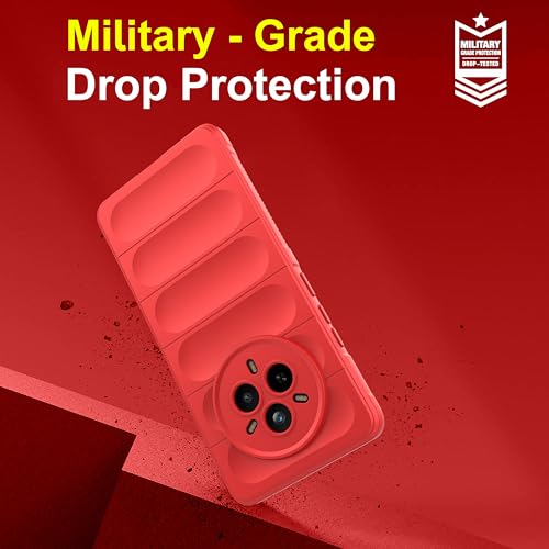 Image of amazon basics Back Case Cover for Realme 14 Pro 5G | Compatible for Realme 14 Pro 5G Back Case Cover | Liquid Silicon Magic Case with Camera Protection | Red