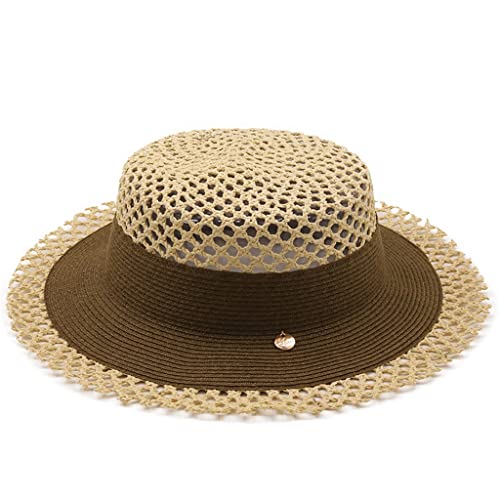 Visière de protection contre le soleil d'été en chapeau tressé main