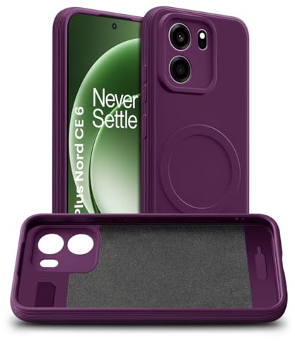 Image of WOW IMAGINE Back Case Cover for 1+ OnePlus Nord CE 6 5G | Soft Matte Silicone Case| Slim Fit & Shockproof | Camera Protection Bumper Cover (Purple)