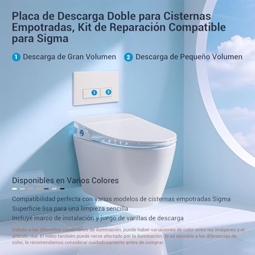 Plaque de commande WC blanche 245x164mm pour Geberit Sigma UP320 UP300 - 3