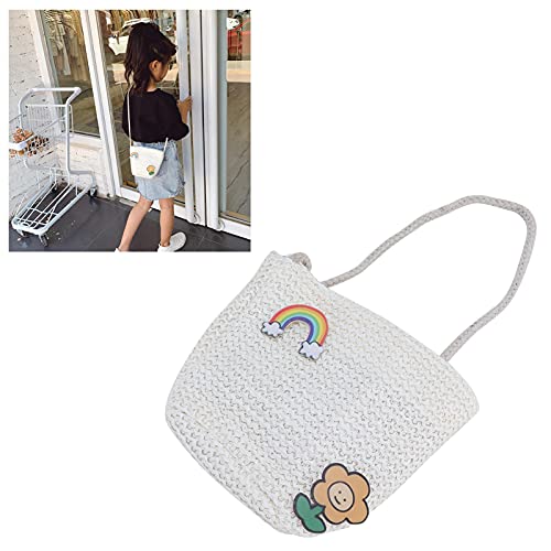 01 Bolsa transversal, bolsa de vime de palha e ombro feita à mão para viagens de compras em festas (