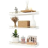 Huucozn 3 Pezzi Mensole da Muro in Legno Scaffali in Legno da Parete 40x15cm Scaffale Galleggiante da Parete Mensole Sospesa da Paret e per Camera da Letto Soggiorno Bagno Cucina e Uffici