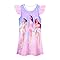 WPAVP Kids Girls Casual Daily Dress Flutter Sleeve Cute Outfits Home Clothes Fancy Dresses for 4-12 Years Blue
