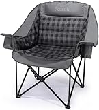 Pcuauld Camping Chairs for Adults Heavy Duty Padded Folding XL Camp Chairs with Cup Holder, Supports 500lbs, Oversized Large Outdoor Widen Comfy Lawn Chairs for Tailgating Sports Beach Yard