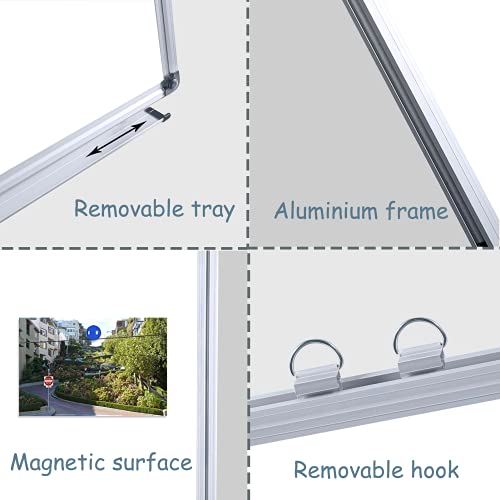 4 Thought Magnetic Dry Erase Board, 48 X 36 Inches Whiteboard Wall-Mounted With Aluminium Frame And Removable Marker Tray, Magnetic Message And Memo Bulletin Board Of Commercial Quality #TOP3