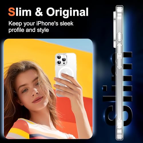 Image of ShieldTech Back Case Cover for Apple iPhone 15 Pro | Mag-Safe Compatible | Transparent Mobile Phone Case Cover for i Phone 15 Pro | i Phone 15Pro TPU Transparent Back Cover Case