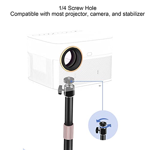 Image of Rotatable Camera Stabilizer Kit, Telescopic Floor Stand with 1 /4in Screw for Cameras Phones Projectors, 360 Adjustable Alloy Steel Bracket for Home Cinema Business (Small Stabilizer 2KG Capacity)