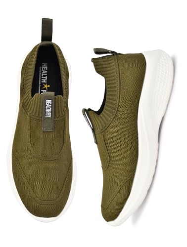 Image of HEALTH FIT Extra Soft Sports Shoes with Memory Foam Comfortable & Lightweight Breathable Without Lace for Walking Jogging Gym Shoes Cushion Casual Regular Wear Shoes for Men's Gent's HF728
