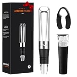 ecooe Weinbelüfter Wein Dekanter Set mit Vakuum Weinpumpe Folienschneider, Dekantierausgießer mit Belüfter & Vakuum Weinverschluss Tropffreier Wein Dekanter, Geschenk für Weinliebhaber Manner Frauen