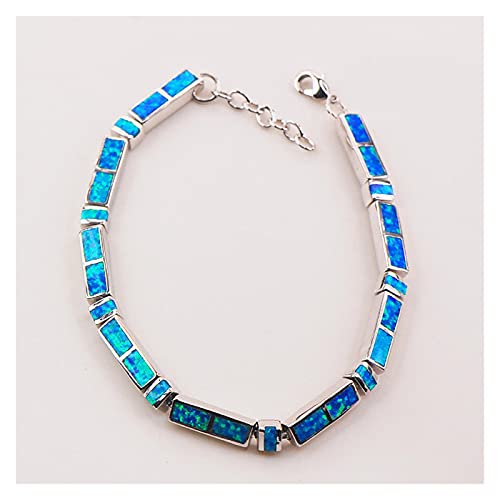 Bracelet opale de feu bleue 925 bijou tendance pour le quotidien