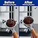 51mm Espresso Dosing Funnel with Magnetic, 51mm Portafilter Funnel, Dosing-Funnels, Compatible with Filter Espresso Dosings Funnels, 8 Magnets (Silver)