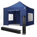 DESIGN PRATICO: Questo gazebo pop up da esterno include 4 pareti laterali facilmente removibili. Le 6 finestre ad arco permettono il passaggio della luce naturale, mentre la porta con zip facilita l’accesso. La struttura pieghevole e la borsa con ruote inclusa rendono il trasporto pratico e veloce.
