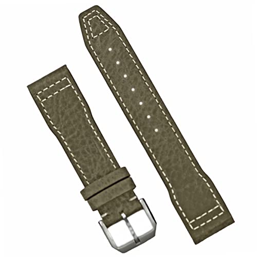 Bracelet montre aviation 22mm Buffalino terne anti-reflet pour pilote
