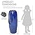Autodaya 33" Tall Outdoor Garden Fountain with LED Lights, Modern Ceramic Jar Water Fountain, 3D Tropical Leaf Pattern, Cobalt Blue Glaze, Soothing Cascading Waterfall for Relaxing Patio, Yard, Porch