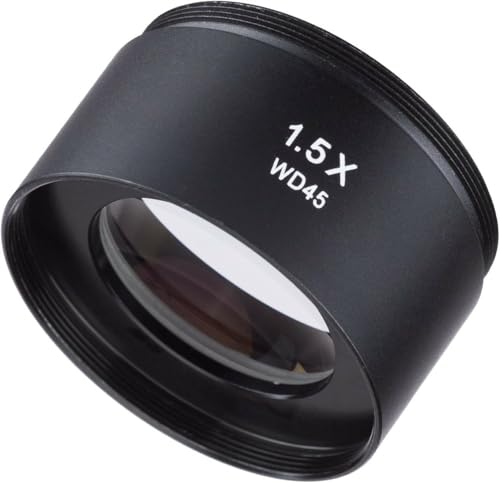 Image of AmScope SM15 1.5X Barlow Lens for SM and /or SW Stereo Microscopes (48mm)