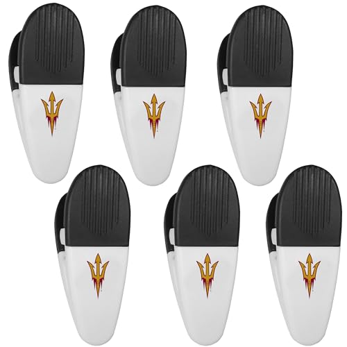 Siskiyou Sports NCAA Arizona State Sun Devils Chip Clip Magnets, 6pk White, One Size