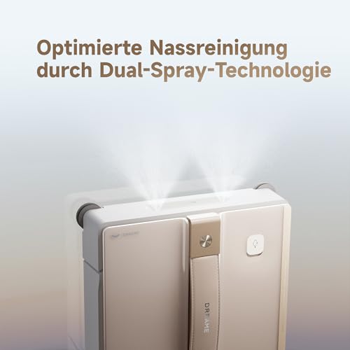 DREAME C1 Station S Kit Fensterputzroboter, Rundum-Sicherheitskonzept, Mobile Station, automatischer Kabeleinzug, CornerClean-Technologie,Dual-Spray-Technologie,intelligente Planung des Reinigungswegs