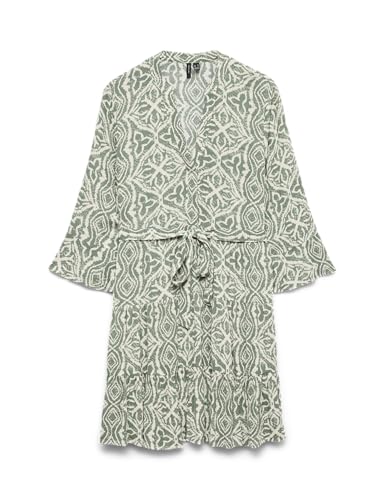 Robe courte à col en V VERO MODA Vmmenny Ls robe noire manches longues
