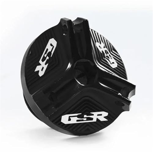 Tapa llenado combustible y perno de aceite motor para motocicleta Suzuki GSR600 GSR750 negro