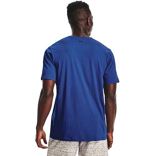 Image of Under Armour Men's Sportstyle Left Chest Short Sleeve Tech Blue /Black X-Small