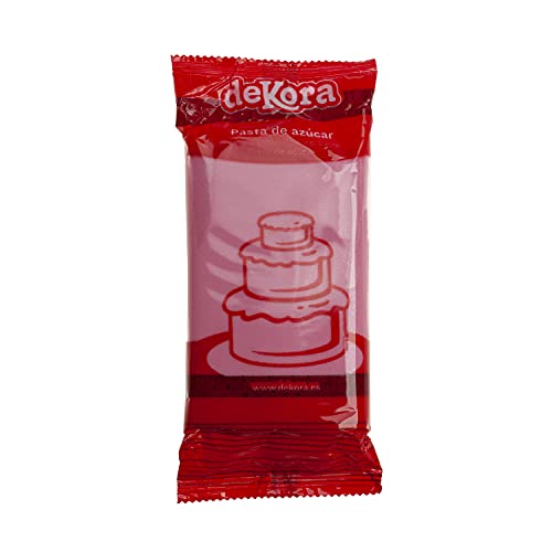Dekora - Fondant Rosa | Pasta de Fondant para Tartas - Cobertura para Bizcochos, Tartas, Pasteles, Magdalenas o Cupcakes con el que Poder Hacer Todo Tipo de Decoraciones - 250 gr