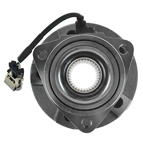 Image of TRQ 2 Piece Front Rear Wheel Bearing & Hub Assembly Set Compatible with 2005-2006 Chevrolet Equinox 2006 Pontiac Torrent 2002-2007 Saturn Vue