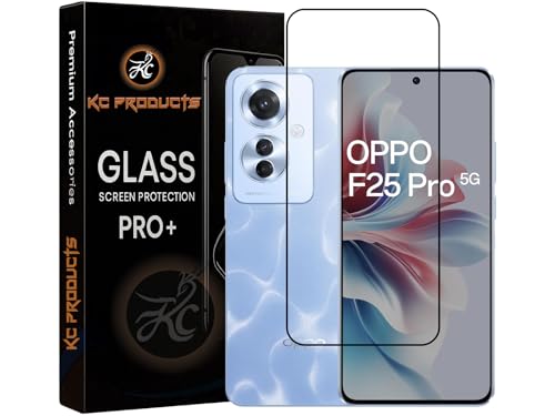 Image of Tempered Glass Screen Protector Compatible For Realme Oppo F25 Pro 5G with Easy Self Installation Kit
