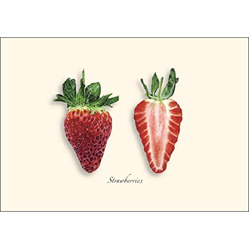 Image of Earth Sky + Water - Strawberry Assortment Notecard Set - 8 Blank Cards with Envelopes (4 each of 2 styles)