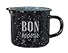Krüger Bon Appetit - Pentolino smaltato per Latte, 1 litro, con Scala litrica e beccuccio, smaltato