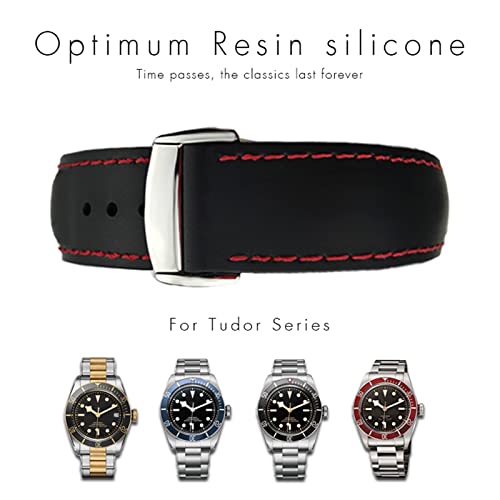Bracelet en caoutchouc pour Tudor Black Bay de SCRUBY avec boucle pliante 22mm haute qualité