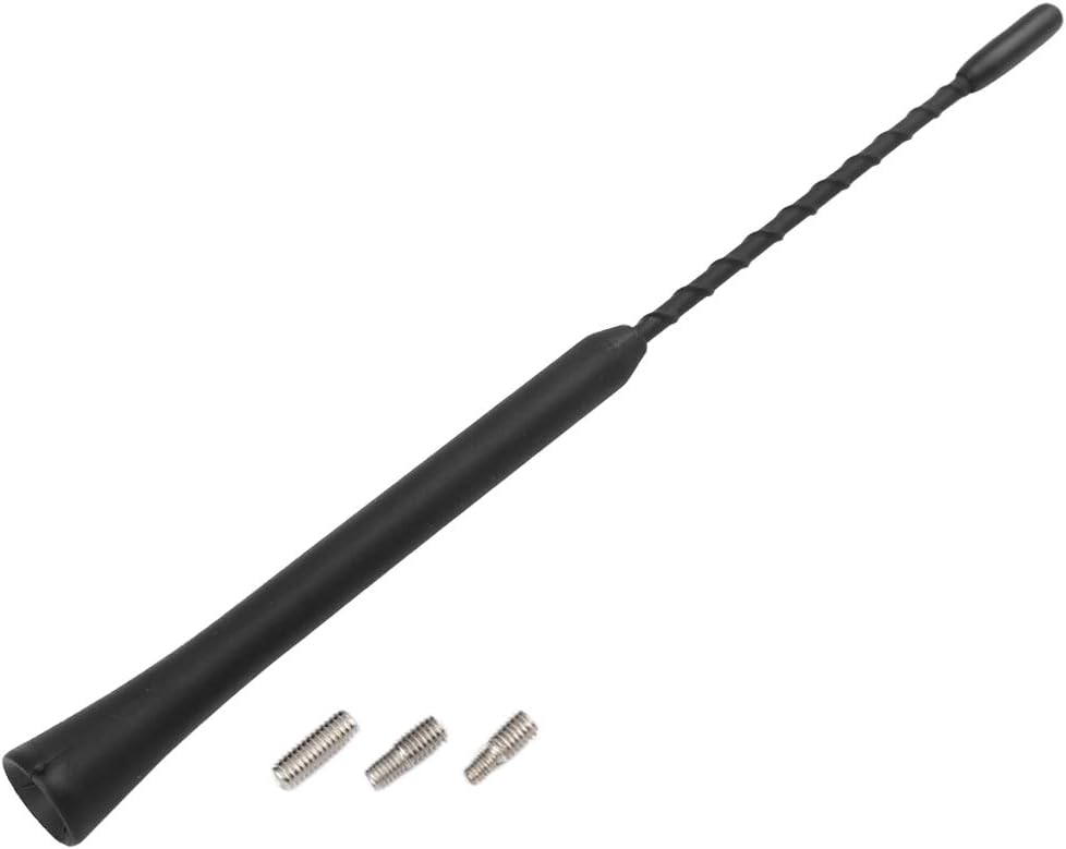 X AUTOHAUX 9" Universal Car Radio AM FM Antenna Aerial Flexible Antenna 22cm Radio Antenna Booster Signal Roof Mast Replacement Black