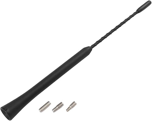 X AUTOHAUX 9 "Universal Car Radio AM FM Antena Antena Flexible Antena Antena 8.7 in Antena de Radio Booster Señal de techo Mast Reemplazo Negro