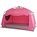Indoor Instant Privacy Bed Tent for Sleeping,Quick Set-up Bed Canopies,Portable Bed Drapes with Large Space and 3 Doors (Pink, Full)