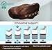 Memory Foam Neck Pillow, Cervical Support for Sleeping, Travel, Work, Stadium-Proof Clear Carry Bag Included, Brown