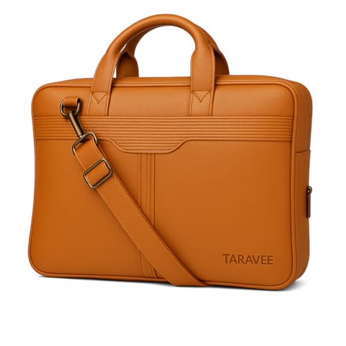 Image of Premium Laptop Shoulder Sling Bag, Executive Business Travel Messenger Bag for Men & Women, Luxury Protective Laptop Case Compatible with MacBook, HP, Dell, (15.6 Inches)