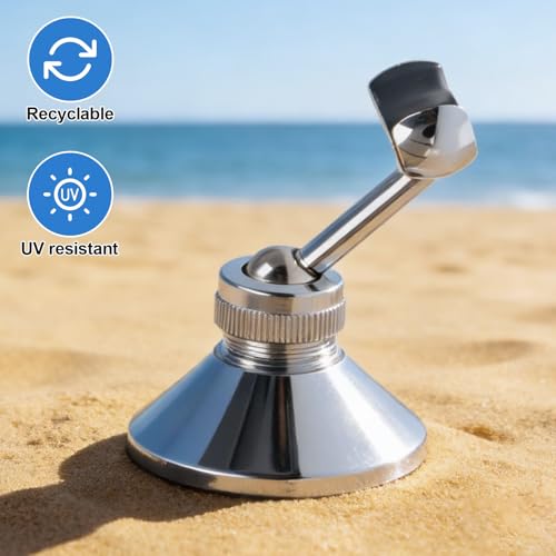 Duschkopfhalter, 360° Schwenkbar, Robustes und Langlebiges Material aus Zinklegierung, Verchromte Oberfläche, Maximale Stabilität für Van, Wohnmobile & Kastenwagen, Wasser- und Rostbeständig