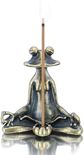 VUFUL Frog Incense Holder, Incense Burner Holder for Yoga Office Spa Room Funny Room Meditation Fun Decor, Frog Decor Break Room Essentials Room Fragrance