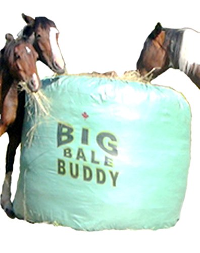 Big Bale Buddy, Large - The Ultimate Round Bale Hay Slow Feeder, Prevents Waste, Preserves Hay, Safer for All Livestock & Horses. Durable in All Weather, Lightweight, Easy to Move