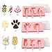 Stampi per Ghiaccioli in Silicone,3 PCS Riutilizzabili Stampi per gelato,DIY Gelato Bambini 8 forme