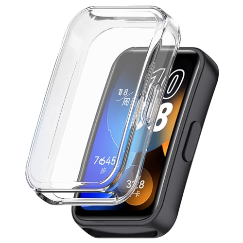 NUPO for HUAWEI Band 10 / 9 / 8 P[X X}[gEHb` Sʕی TPU bL EȒP ^b`x ϏՌ h~ HUAWEI Band10 / Band9 / Band8 یJo[ (NA)