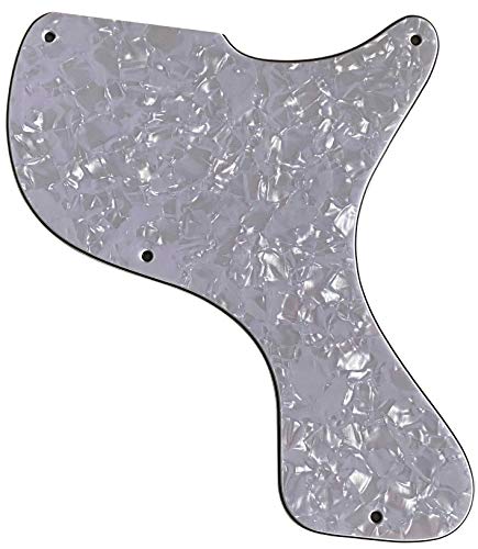 Custom Guitar Pickguard For Gibson Les Paul Junior 1958 DC Style (4 Ply White Pearl)