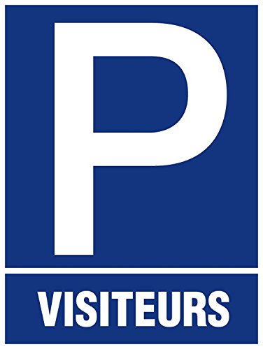 Panneau Parking visiteurs 330x400 plaque rigide signalétique stationnement extérieur 4181028